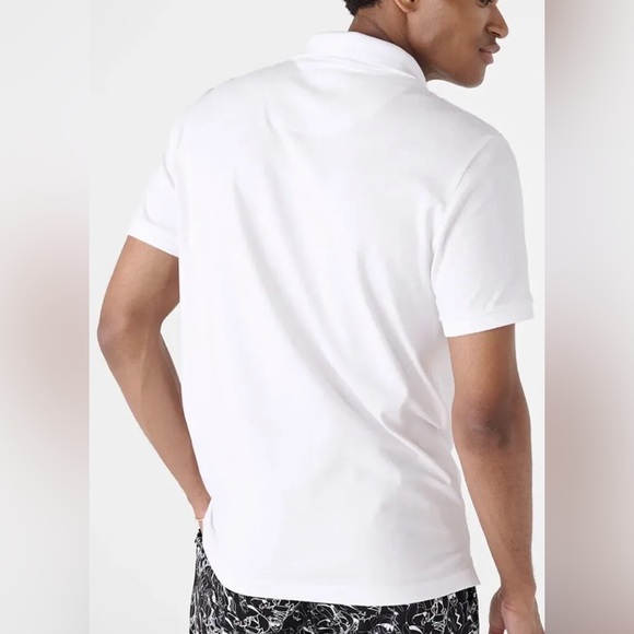 KARL LAGERFELD PARIS • Johnny Collar Knight Pique Polo Shirt • Men’s - Picture 2 of 10